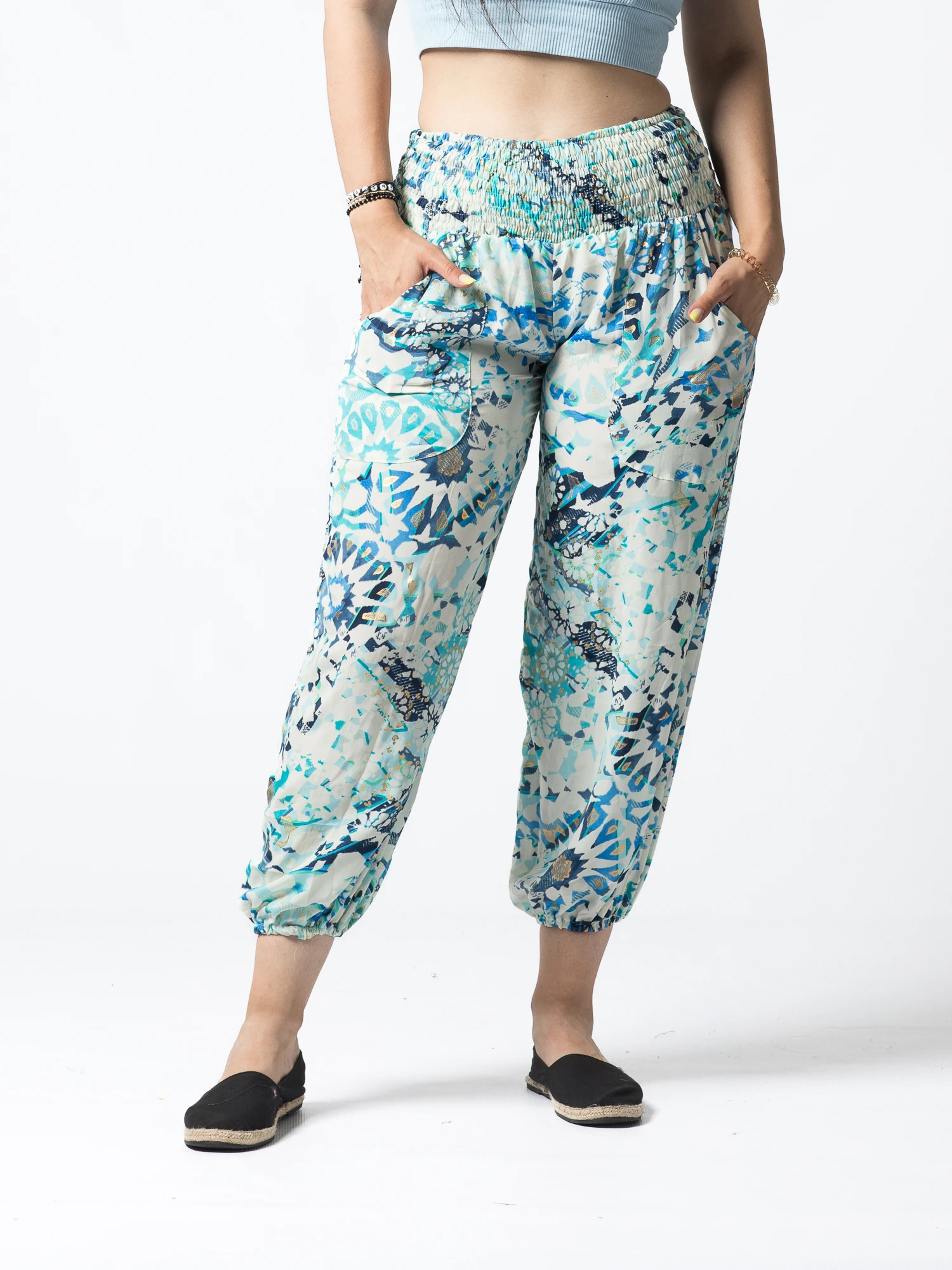 Pantaloni Jasmine din material fluid - Produs Unicat 1 [1]