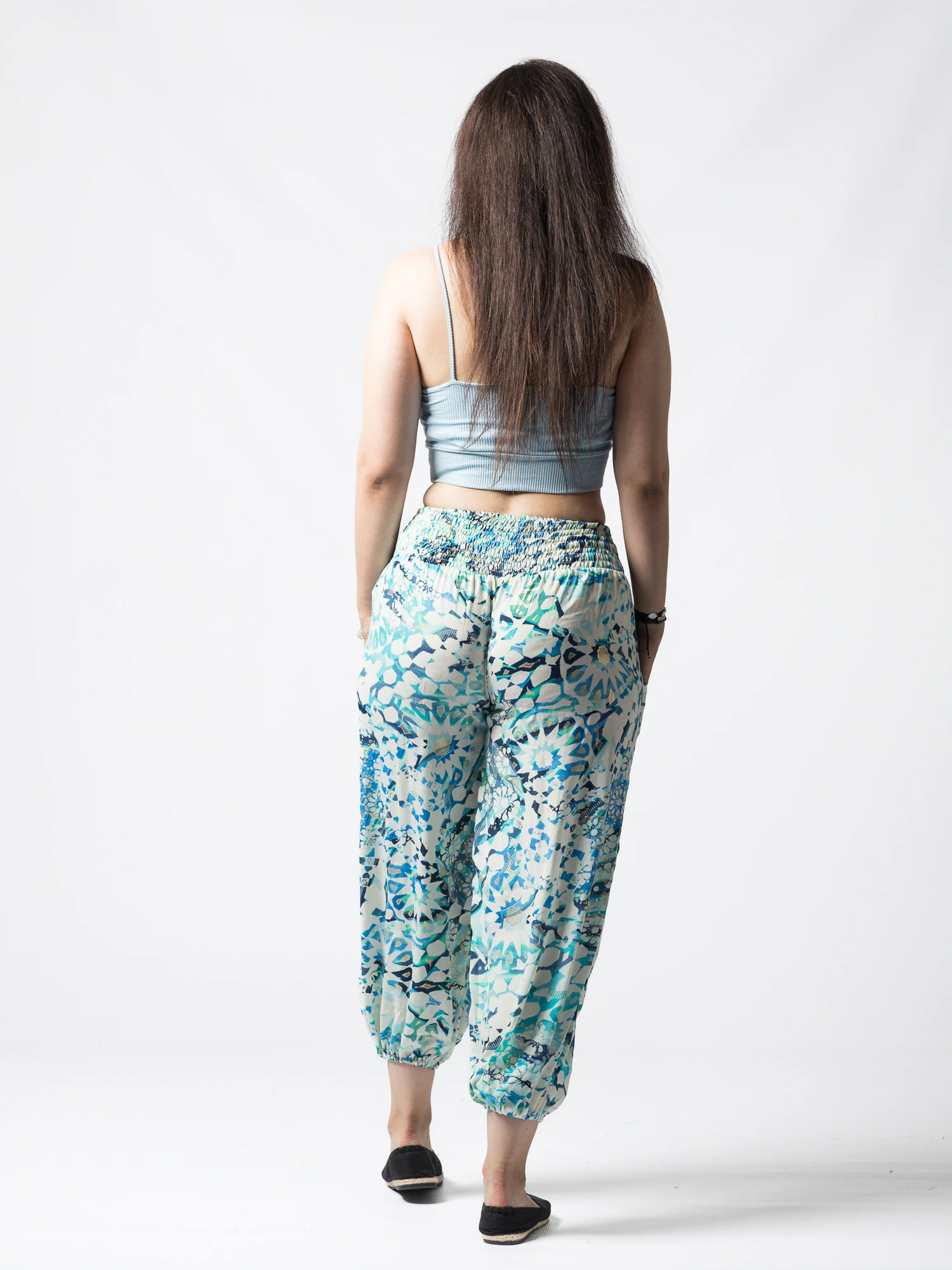 Pantaloni Jasmine din material fluid - Produs Unicat 1 [4]