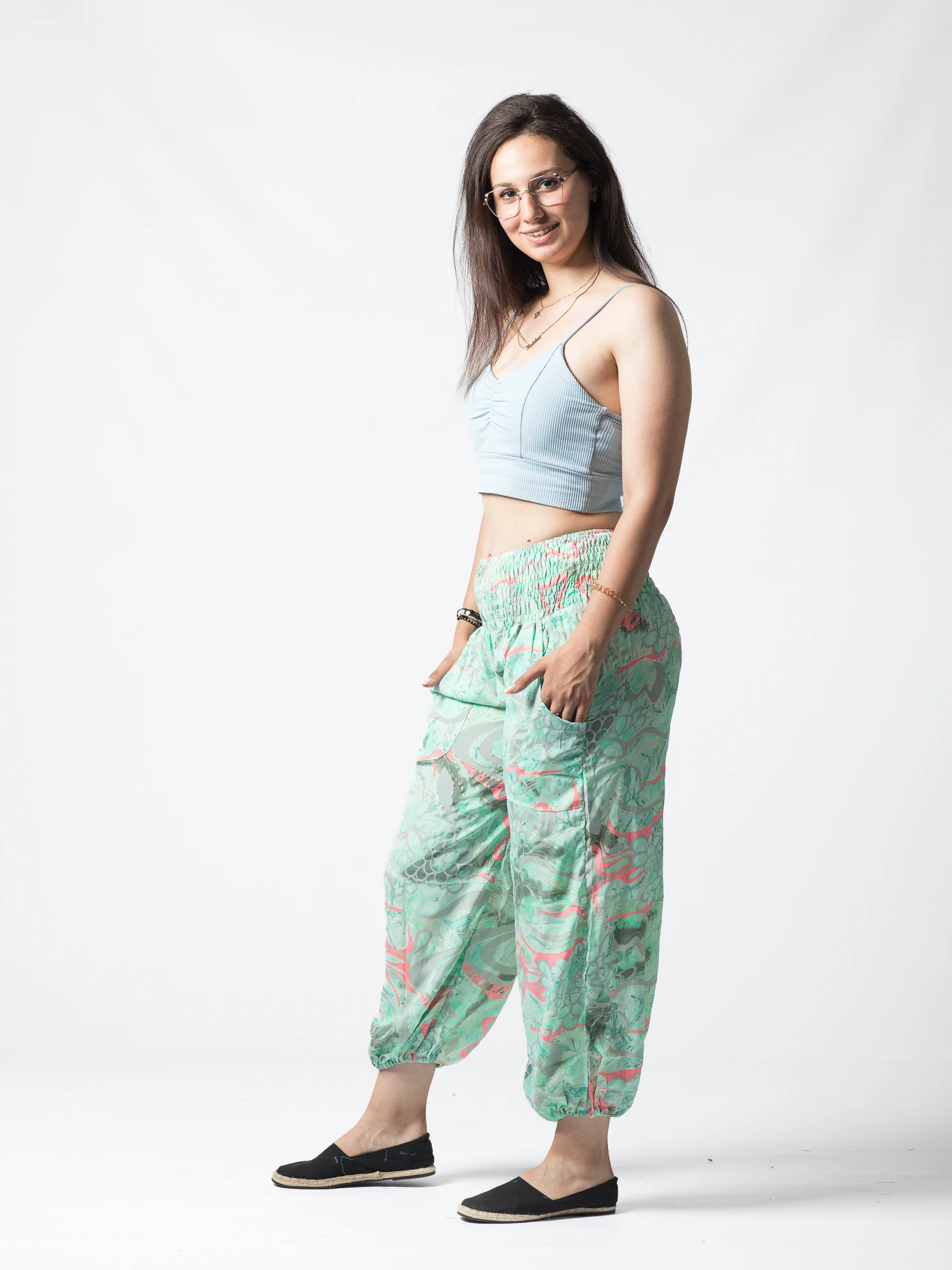 Pantaloni Jasmine din material fluid - Produs Unicat 10 [3]