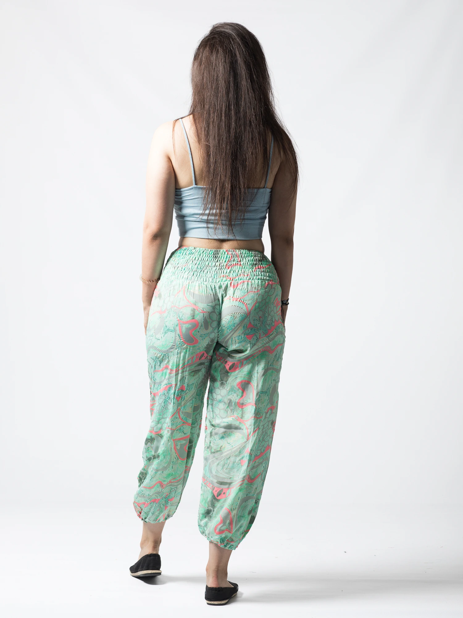 Pantaloni Jasmine din material fluid - Produs Unicat 10 [4]