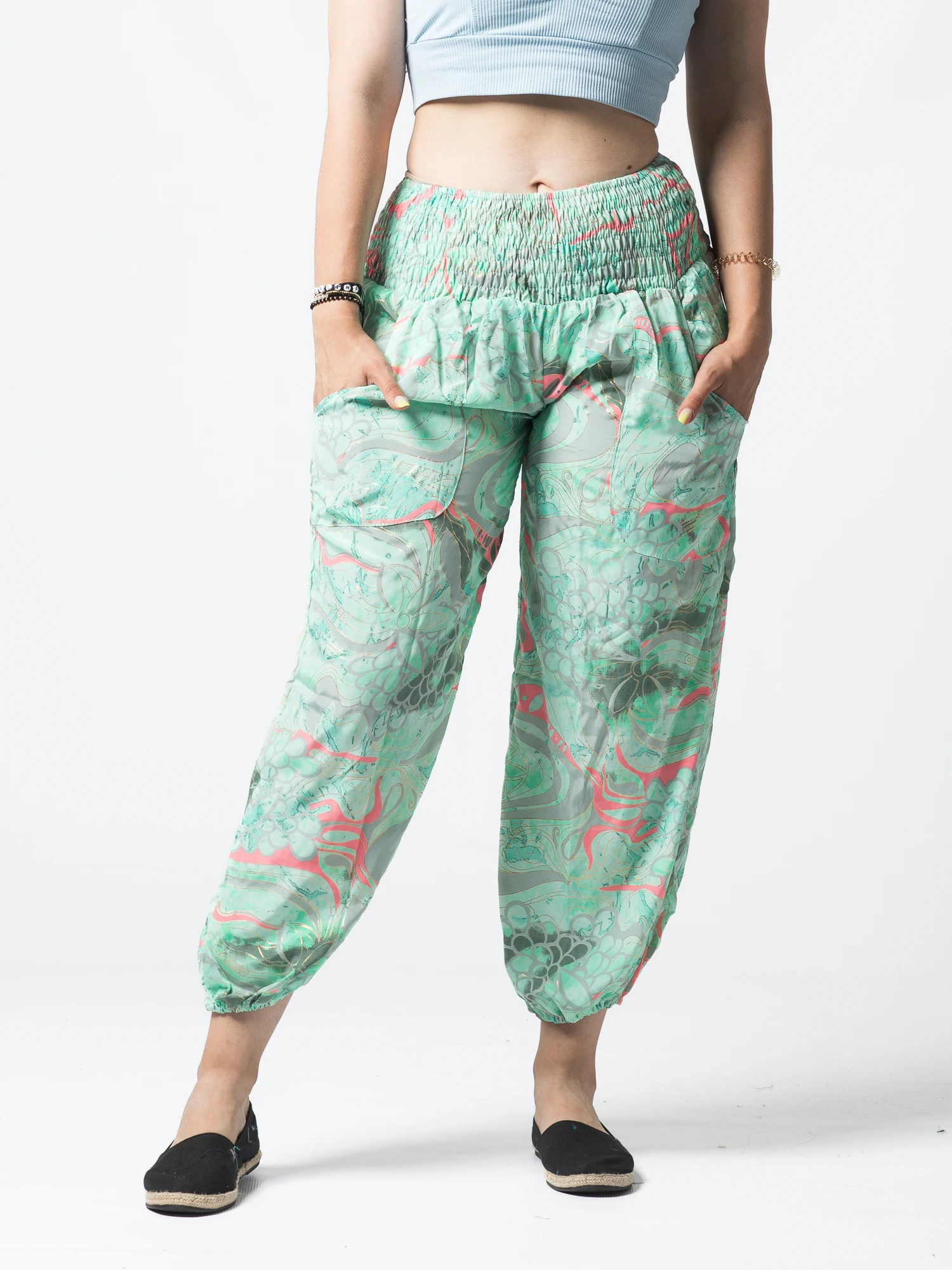 Pantaloni Jasmine din material fluid - Produs Unicat 10 [1]