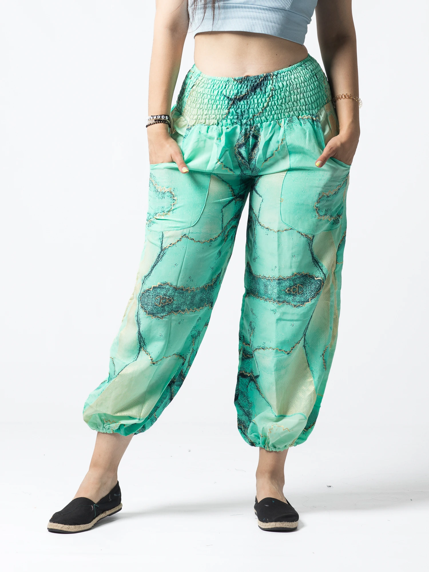 Pantaloni Jasmine din material fluid - Produs Unicat 2 [1]