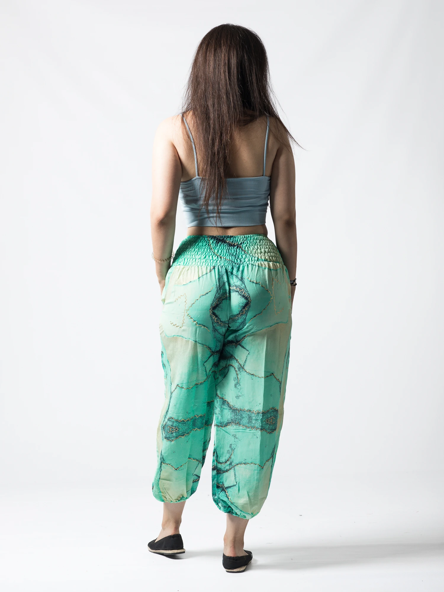Pantaloni Jasmine din material fluid - Produs Unicat 2 [4]