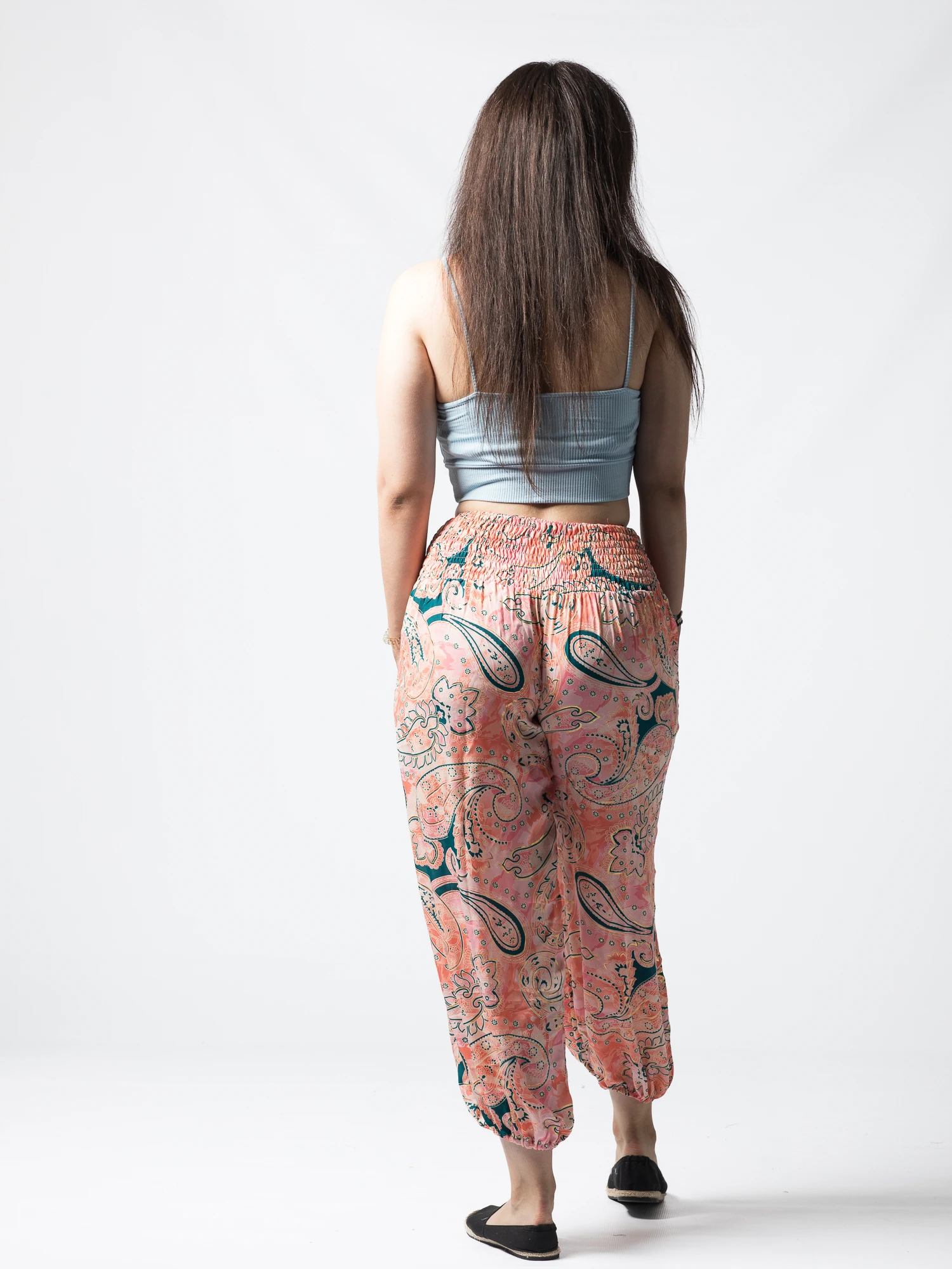 Pantaloni Jasmine din material fluid - Produs Unicat 4 [5]