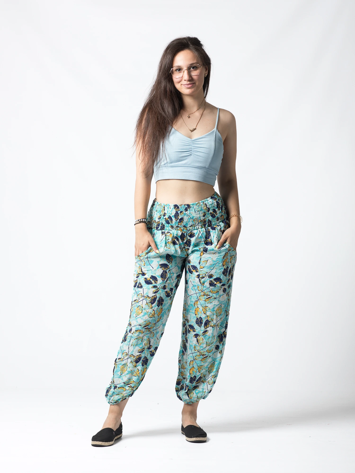 Pantaloni Jasmine din material fluid - Produs Unicat 5 [2]