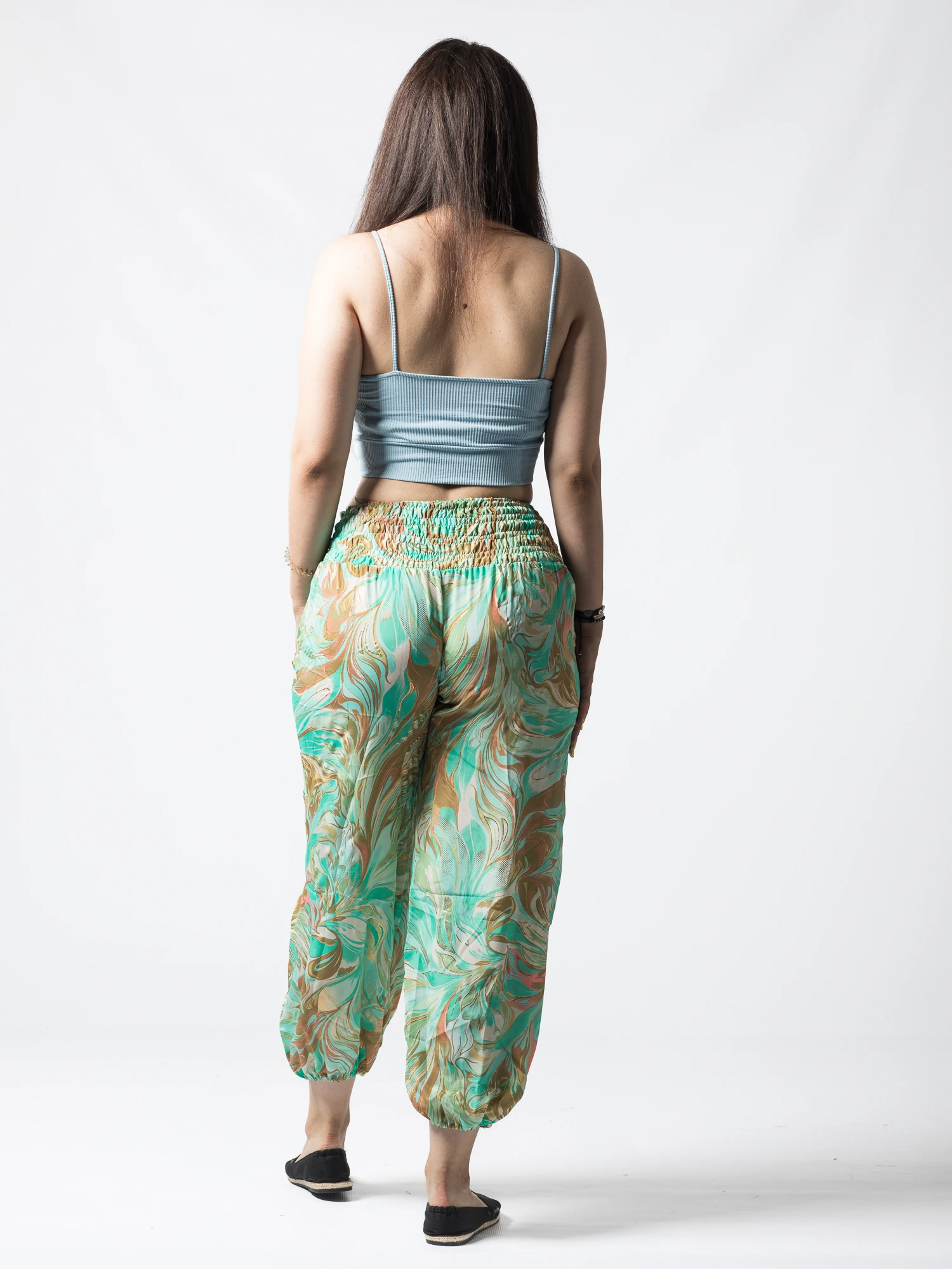 Pantaloni Jasmine din material fluid - Produs Unicat 6 [4]