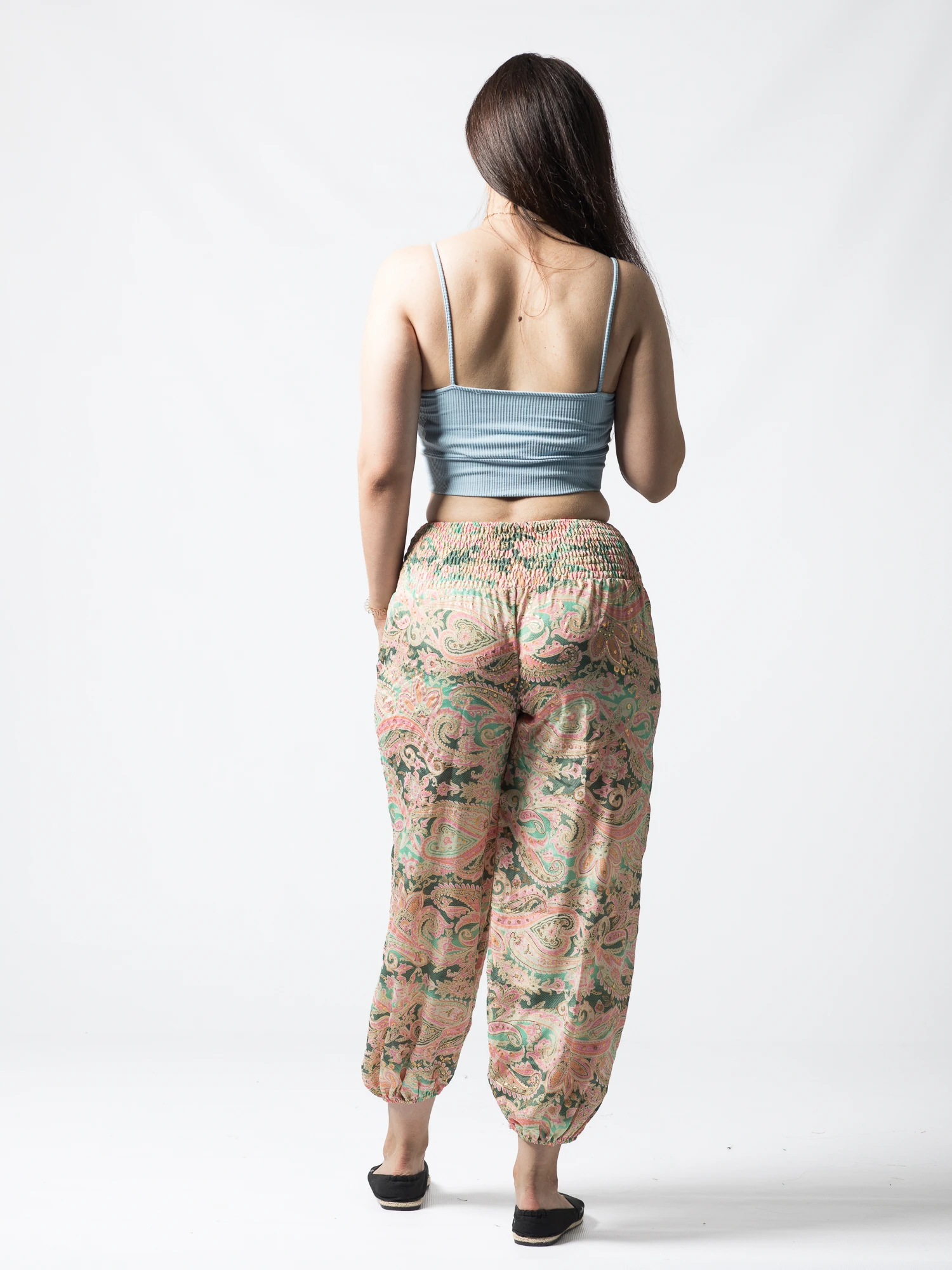 Pantaloni Jasmine din material fluid - Produs Unicat 8 [4]