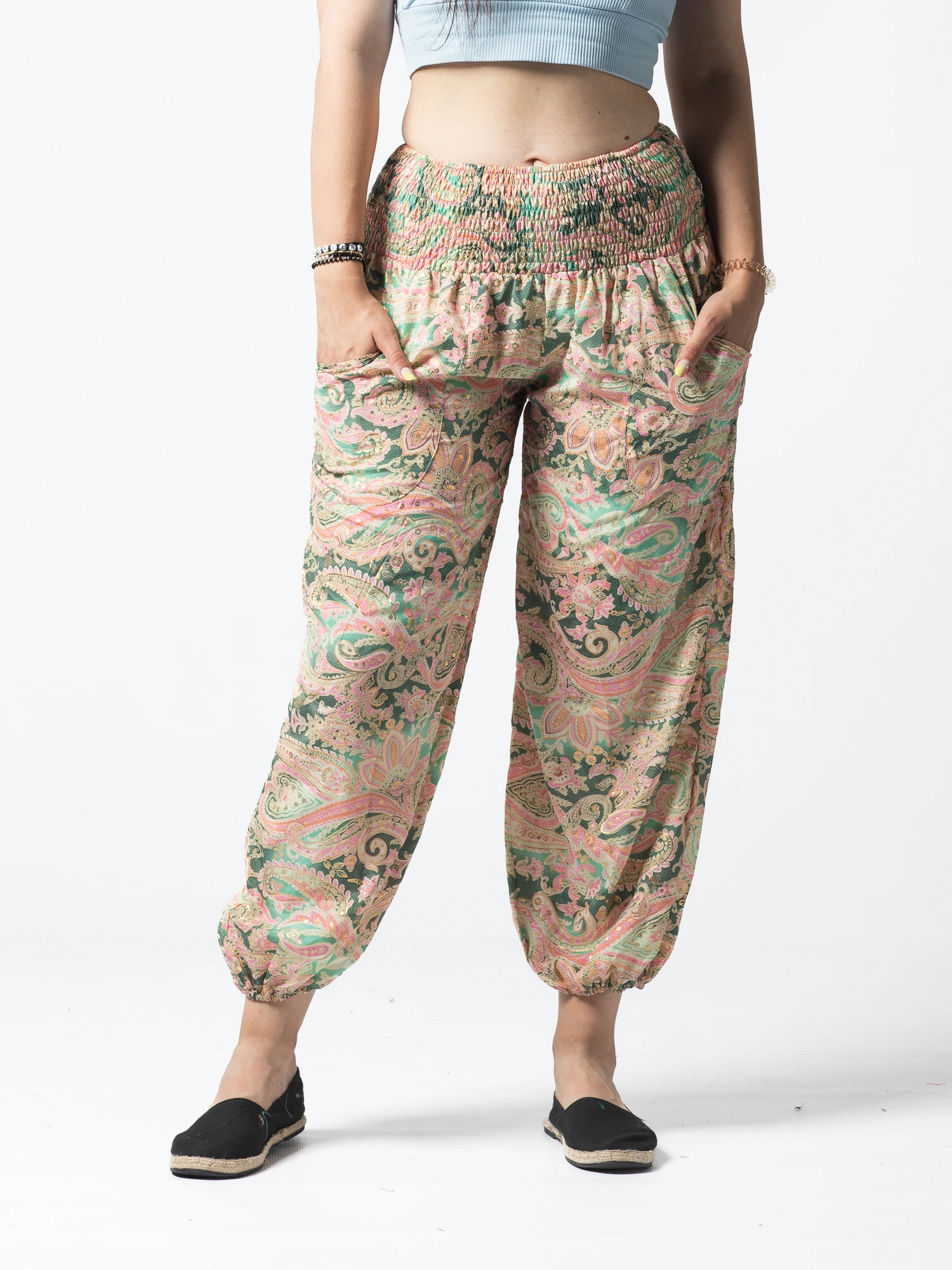 Pantaloni Jasmine din material fluid - Produs Unicat 8 [1]