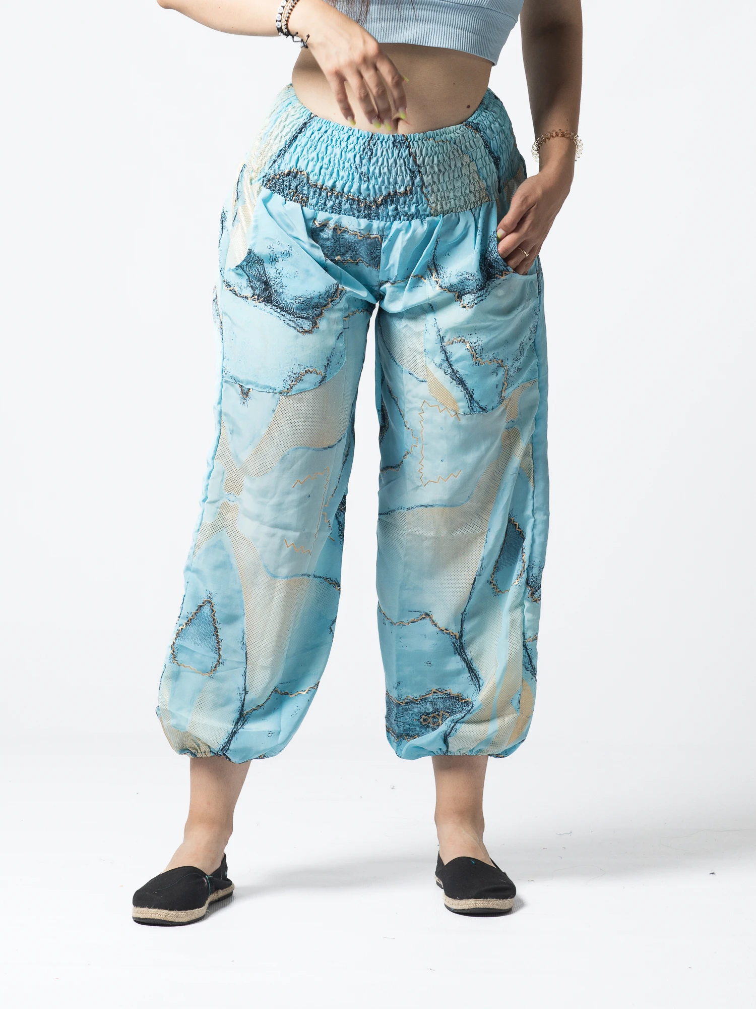 Pantaloni Jasmine din material fluid - Produs Unicat 9 [1]
