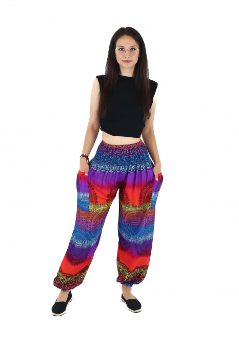 Pantaloni Jasmine Rainbow cu motive orientale - Model 1 [3]