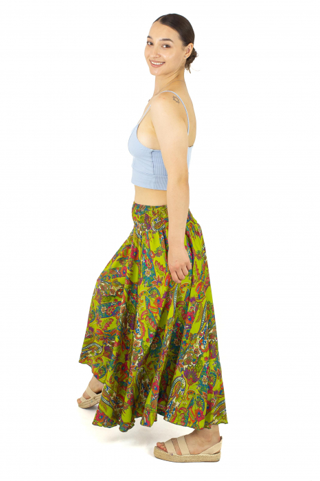 Pantaloni largi din material fluid cu imprimeu floral - Model 2 [7]