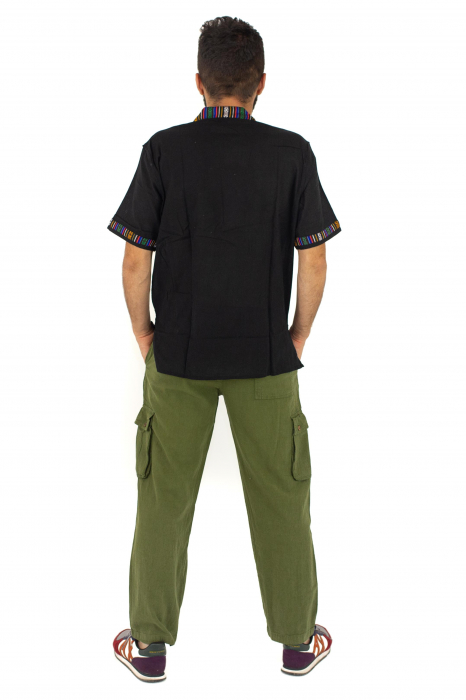 Pantaloni lejeri din bumbac tip cargo - KHAKI [4]
