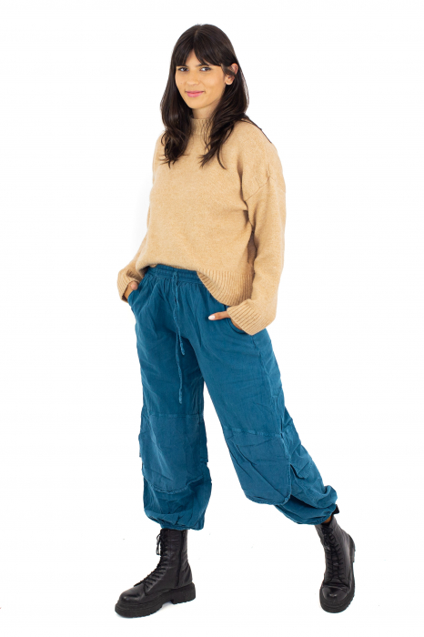 Pantaloni lejeri intr-o culoare - Rosu [3]
