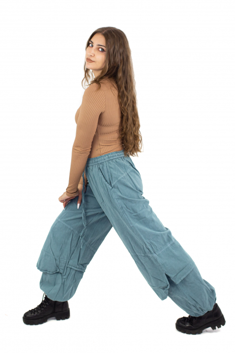 Pantaloni lejeri intr-o culoare - Rosu [3]