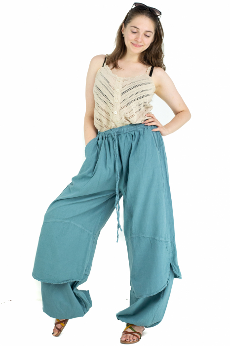 Pantaloni lejeri intr-o culoare - Rosu [5]
