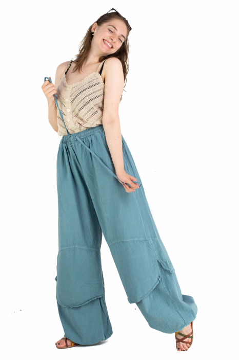 Pantaloni lejeri intr-o culoare - Rosu [2]