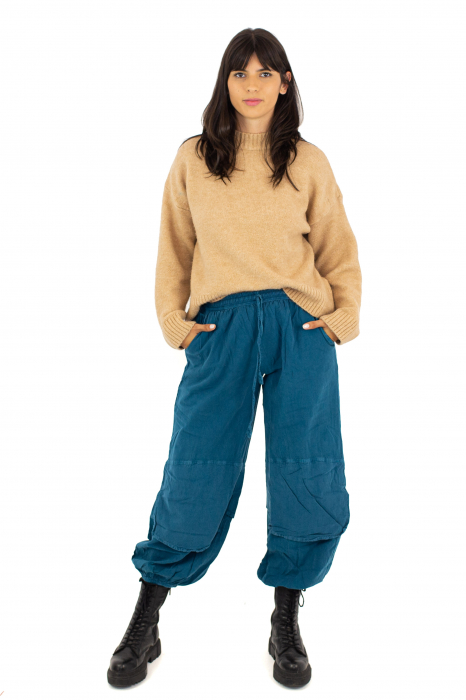 Pantaloni lejeri intr-o culoare - Rosu [2]