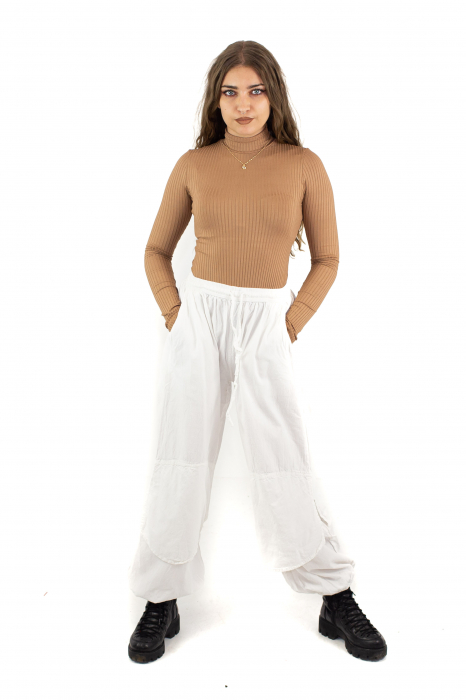 Pantaloni lejeri intr-o culoare - Rosu [2]