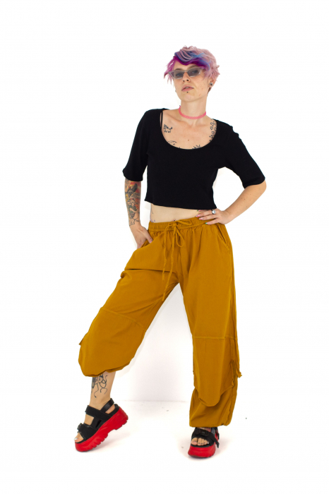 Pantaloni lejeri intr-o culoare - Rosu [5]