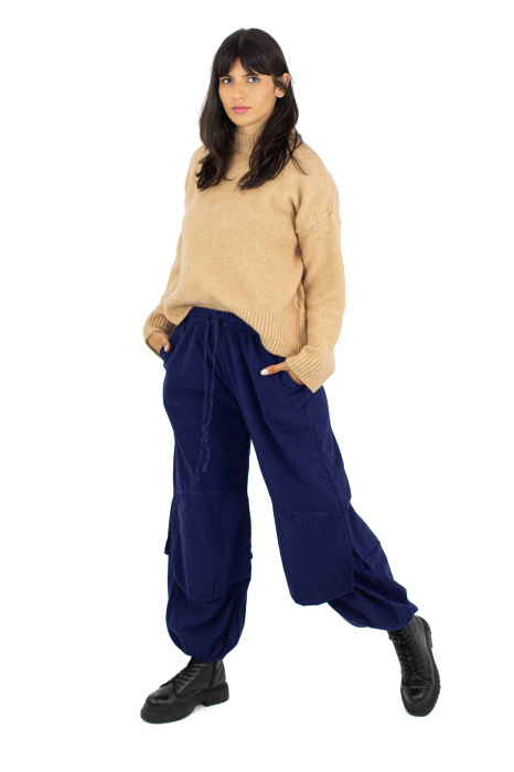 Pantaloni lejeri intr-o culoare - Rosu [3]