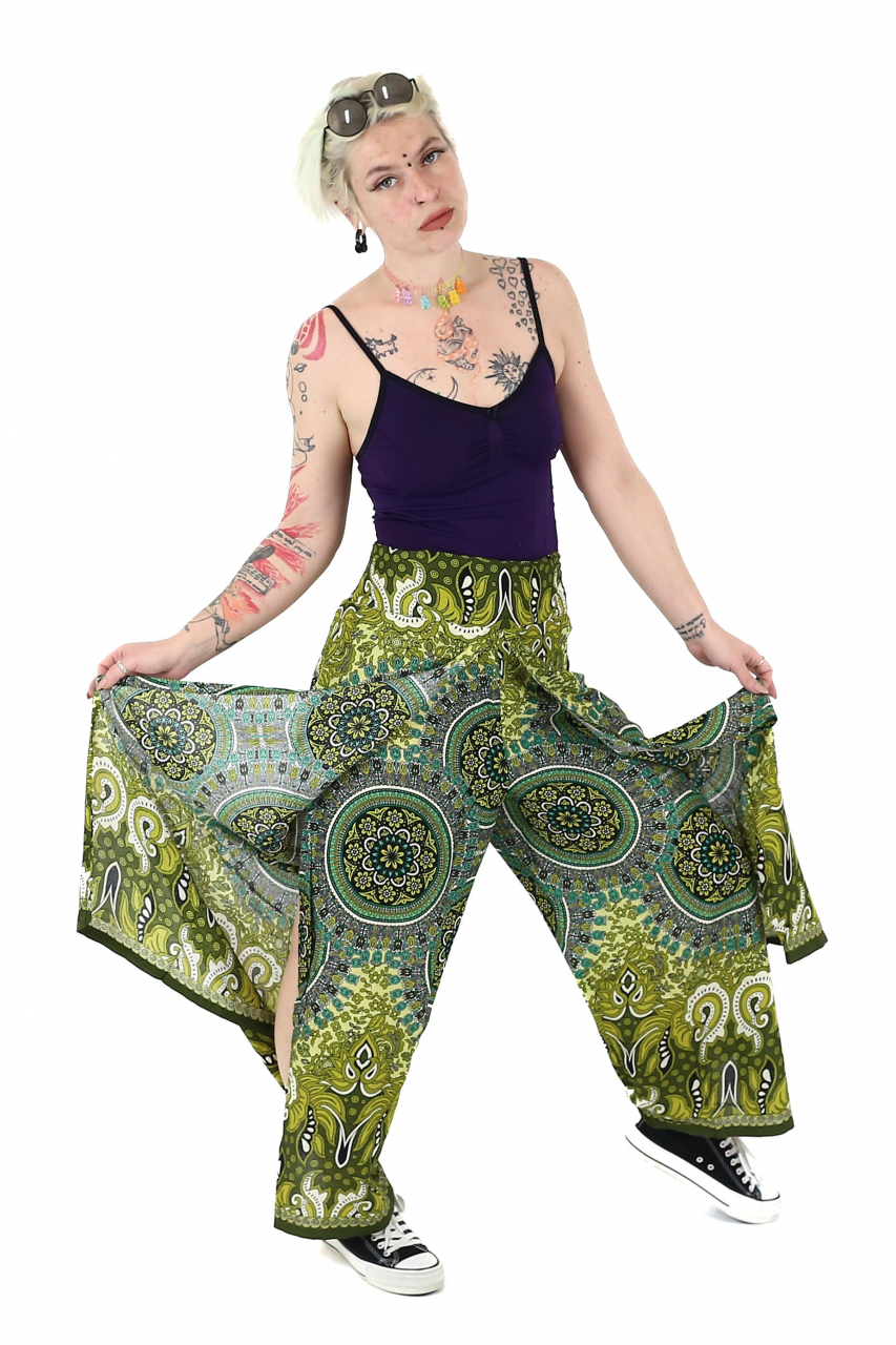Pantaloni palazzo petrecuti - Verde [4]