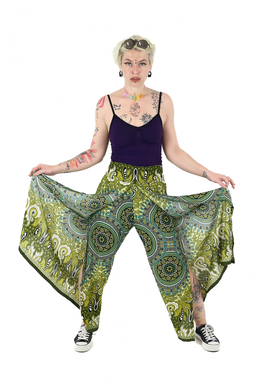 Pantaloni palazzo petrecuti - Verde [3]