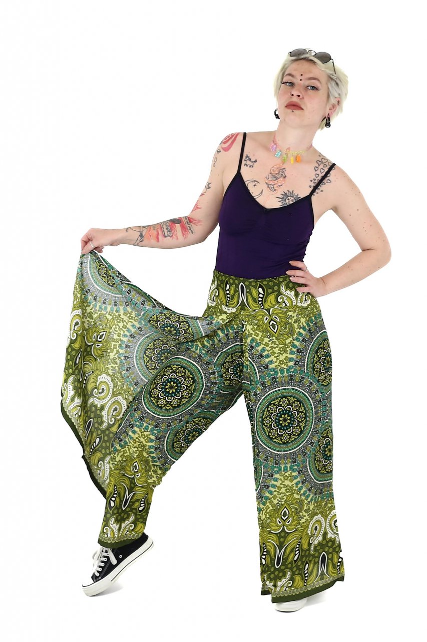 Pantaloni palazzo petrecuti - Verde [2]