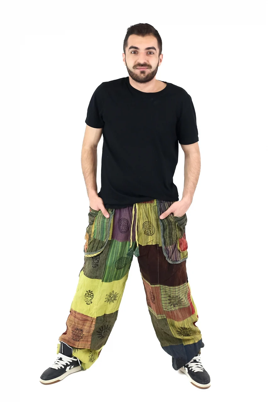 Pantaloni Patch unicat cu buzunare supradimensionate - Surpriză [5]