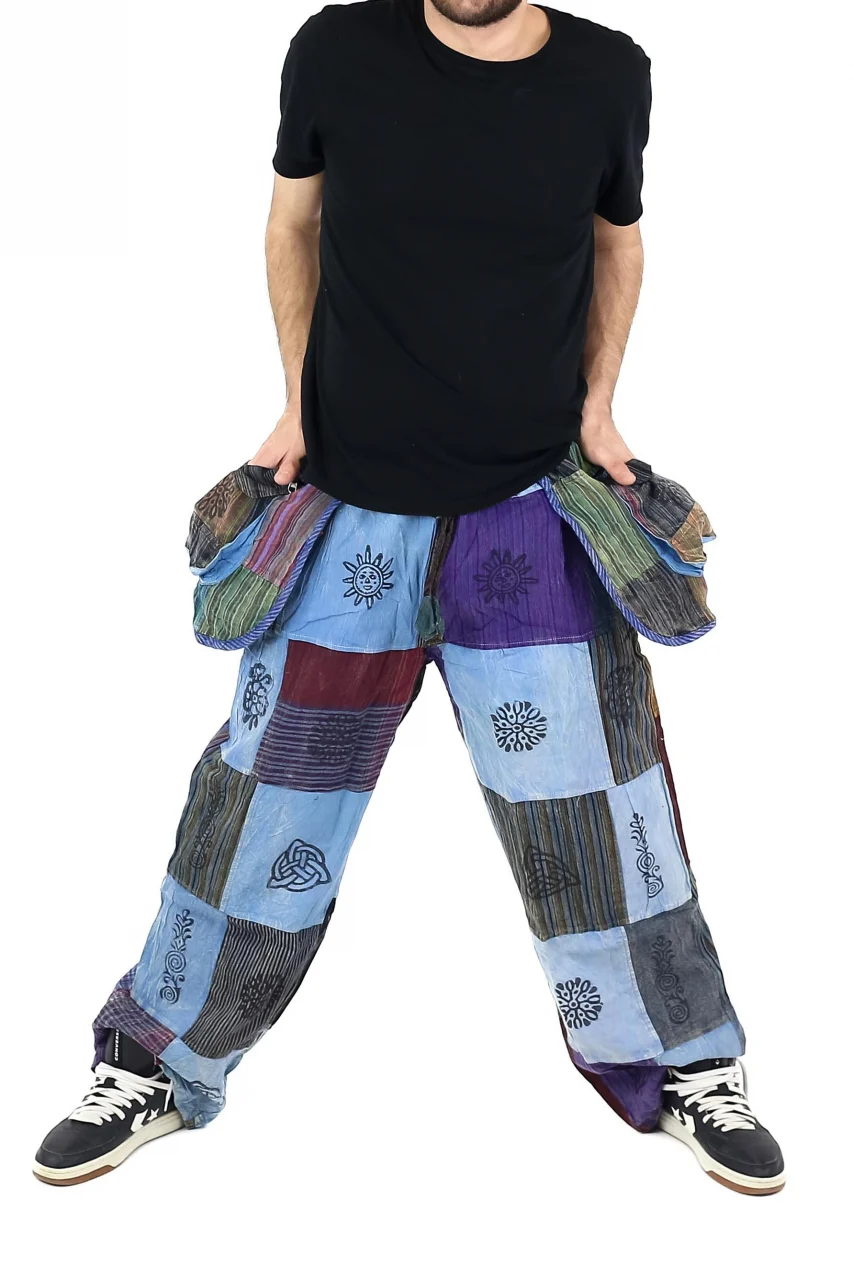 Pantaloni Patch unicat cu buzunare supradimensionate - Surpriză [8]