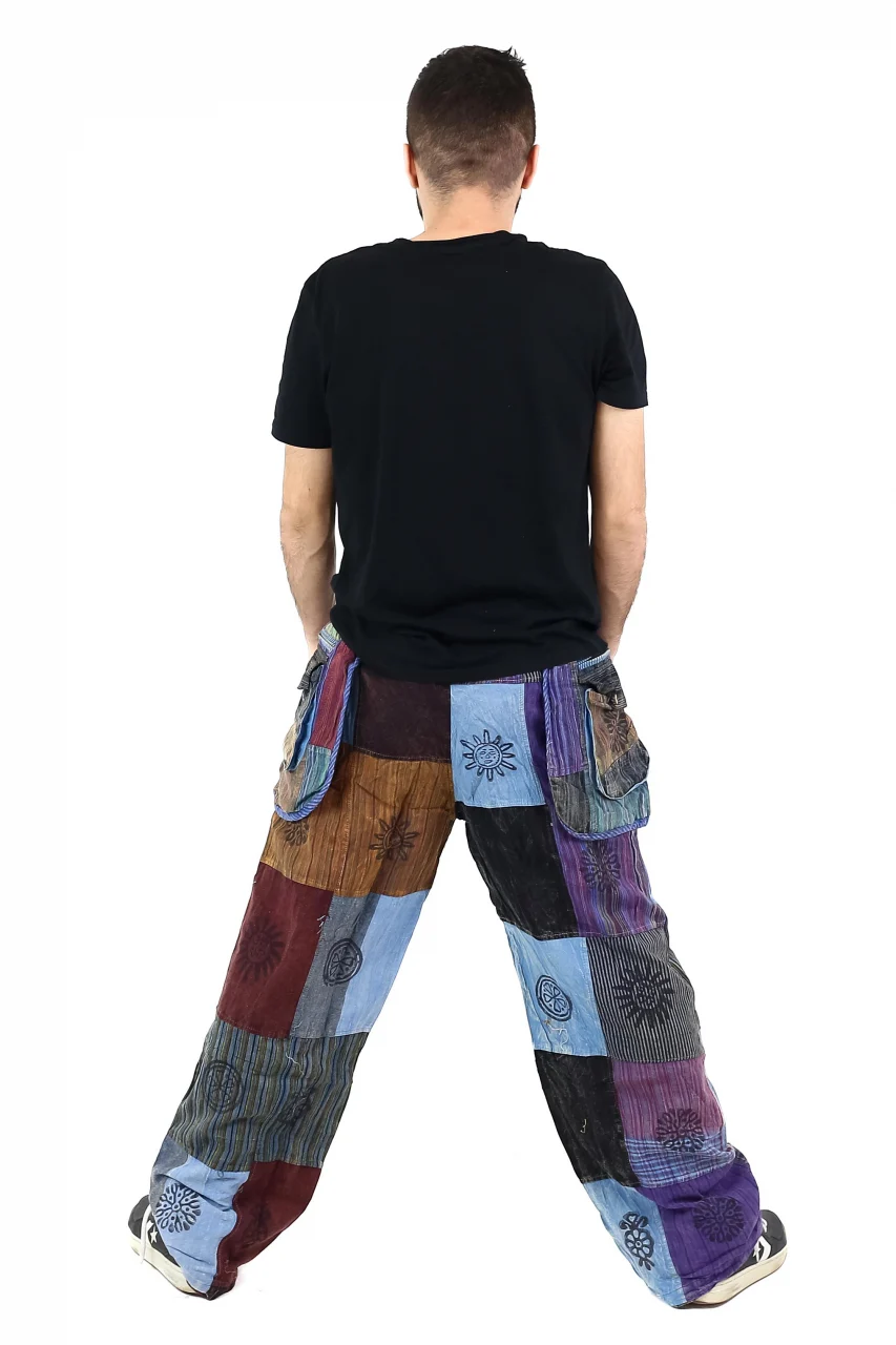 Pantaloni Patch unicat cu buzunare supradimensionate - Surpriză [10]