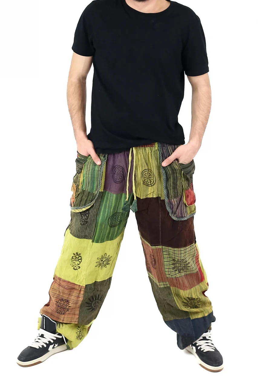 Pantaloni Patch unicat cu buzunare supradimensionate - Surpriză [4]