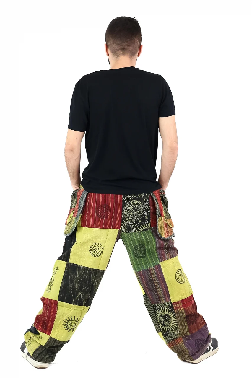 Pantaloni Patch unicat cu buzunare supradimensionate - Surpriză [7]