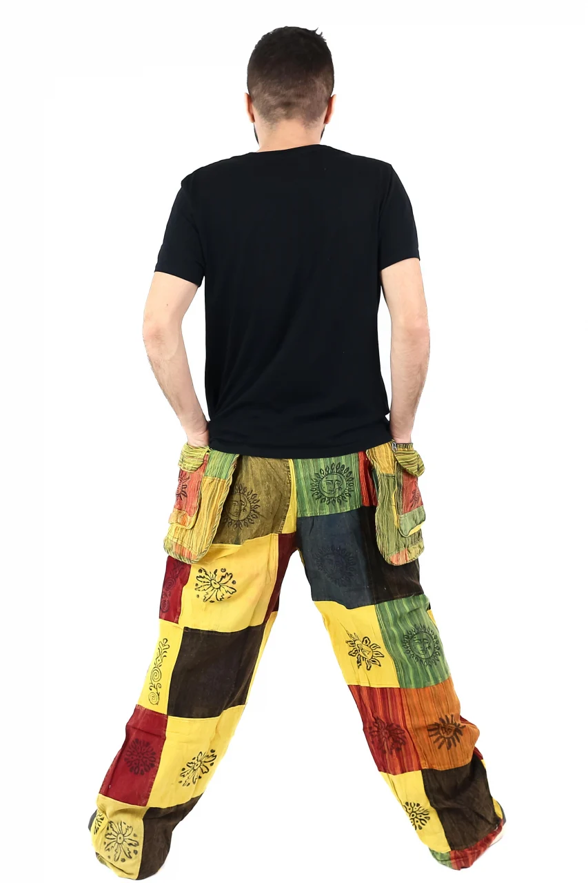 Pantaloni Patch unicat cu buzunare supradimensionate - Surpriză [2]