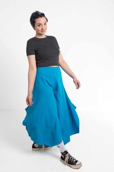 Pantaloni Petal Tips - Albastru Prafuit [7]