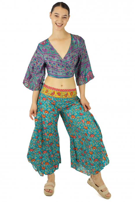 Pantaloni Petal Tips din material fluid - Model 3 [2]