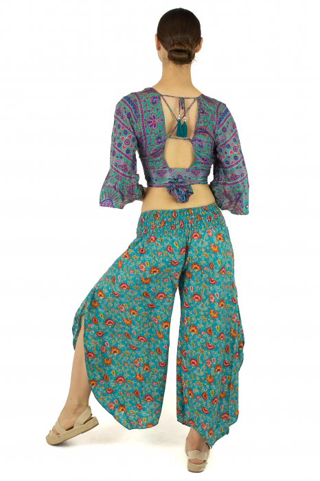 Pantaloni Petal Tips din material fluid - Model 3 [4]