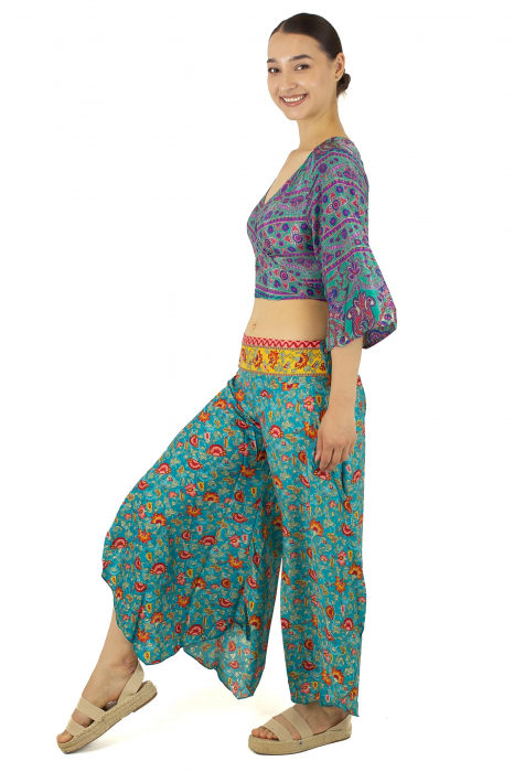 Pantaloni Petal Tips din material fluid - Model 3 [3]