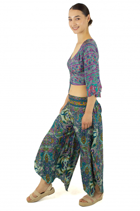 Pantaloni Petal Tips din material fluid - Model 3 [6]