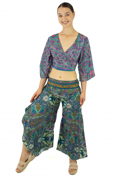 Pantaloni Petal Tips din material fluid - Model 3 [3]