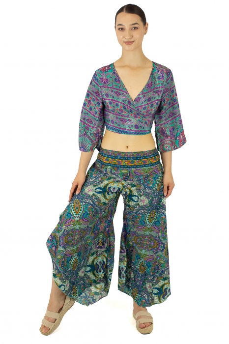 Pantaloni Petal Tips din material fluid - Model 3 [2]