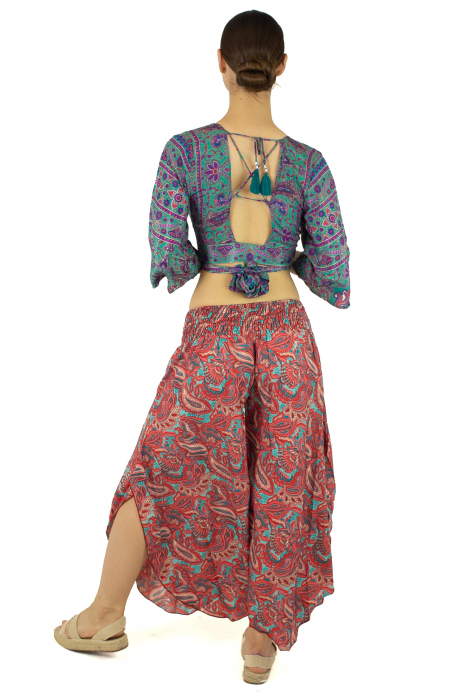 Pantaloni Petal Tips din material fluid - Model 3 [4]