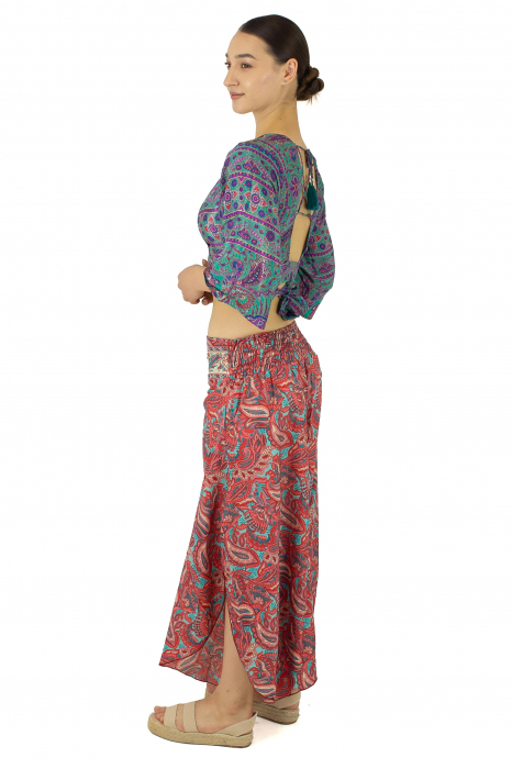 Pantaloni Petal Tips din material fluid - Model 3 [5]