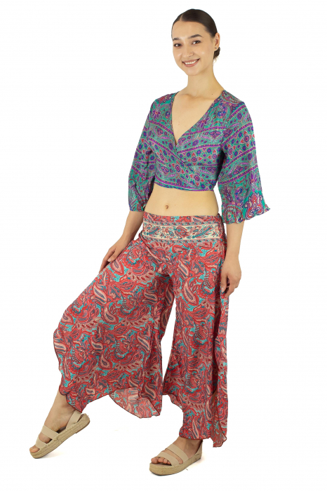 Pantaloni Petal Tips din material fluid - Model 3 [3]