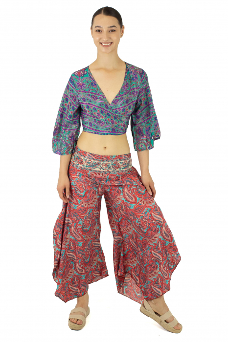 Pantaloni Petal Tips din material fluid - Model 3 [2]