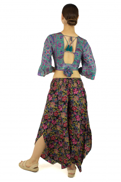Pantaloni Petal Tips din material fluid - Model 3 [4]