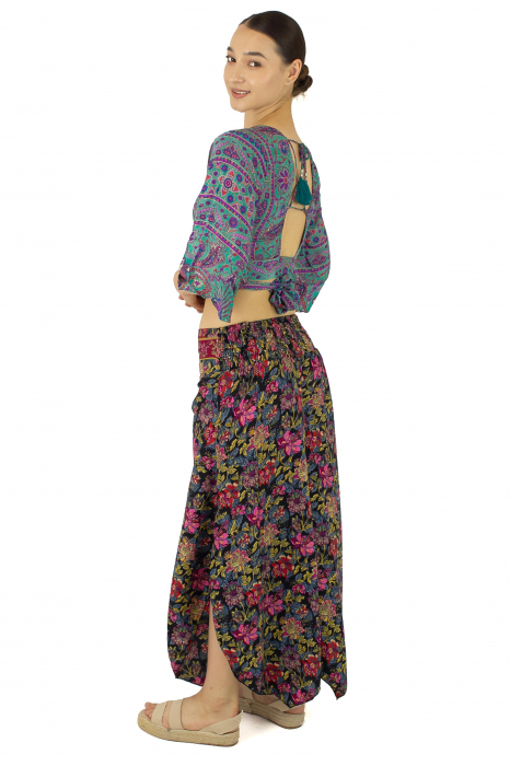 Pantaloni Petal Tips din material fluid - Model 3 [5]