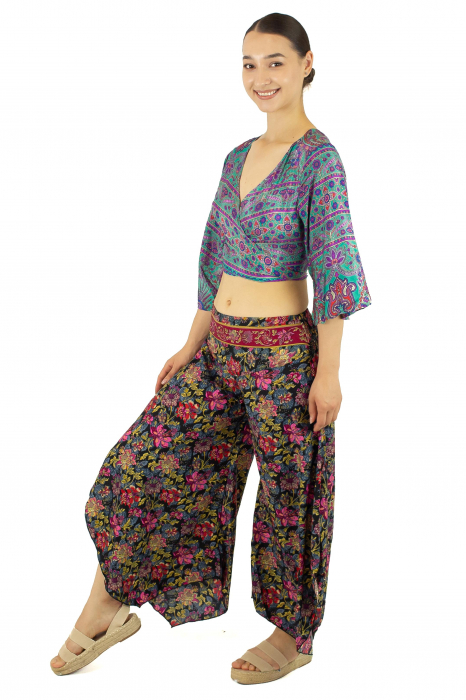 Pantaloni Petal Tips din material fluid - Model 3 [3]