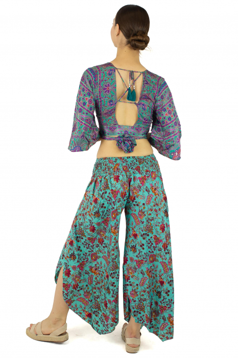 Pantaloni Petal Tips din material fluid - Model 3 [4]