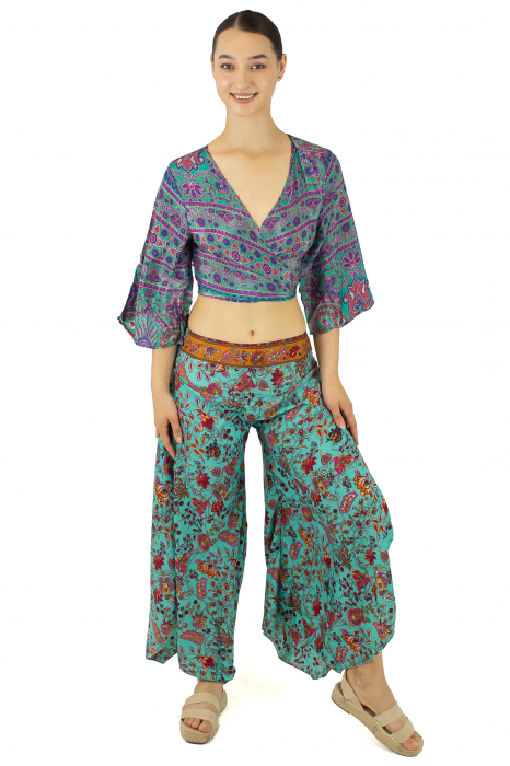 Pantaloni Petal Tips din material fluid - Model 3 [2]