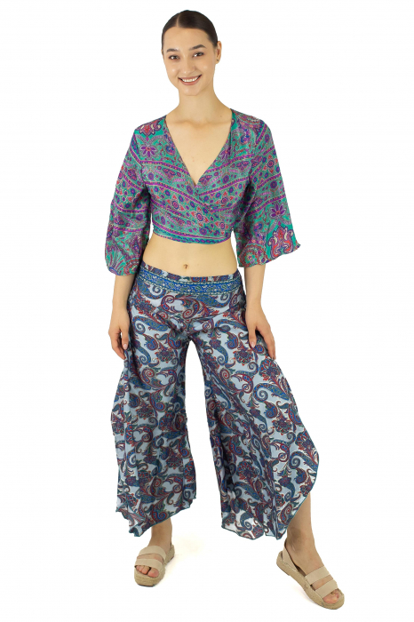 Pantaloni Petal Tips din material fluid - Model 3 [2]